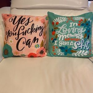 Sassy bad assy decorative couch pillows with attitude